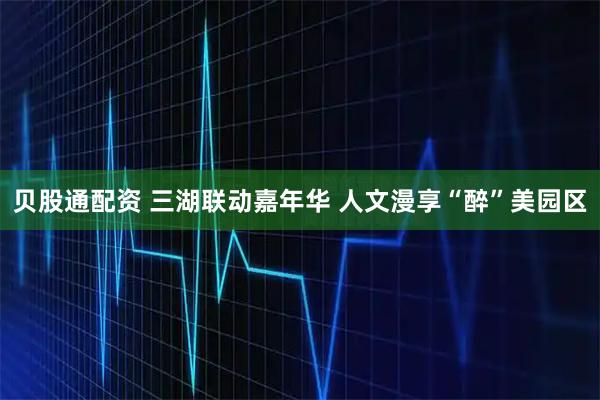 贝股通配资 三湖联动嘉年华 人文漫享“醉”美园区